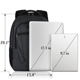 BIKROD Travel Laptop Backpack, 17 Inch Extra Large School Backpacks for Teen Boys and Girls, Black Water Resistant Women Back Pack, Business Men Sturdy Computer Bag