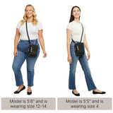 Baggallini Journey Crossbody Bags for Women 9x6" Small Lightweight Nylon Zipped Travel Safe Handbag Phone Passport Purse W/Rfid, Pacific