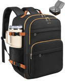 HOTOR Travel Backpack for Women - Large 15.6inch Laptop Computer Bag Water-Resistant Carry on Backpack Flight Approved Personal Item Travel Bag for Work, Business, College, Black, 13.0" x 7.9" x 17.3"