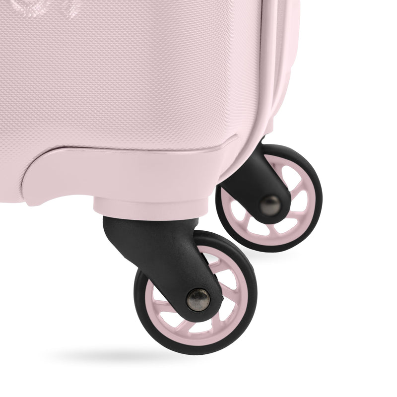 SwissGear 7366 Signature Hardside Expandable Luggage with Spinner Wheels, TSA Lock, Pink, Checked-Medium 23-Inch