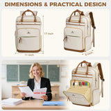 MATEIN Teacher Work Backpack with Lunch Compartment Detachable, 15.6 Inch Laptop Backpack with Organized Pocket, College Computer Backpacks Meal Prep Bag Gift for Women Nurse Commute Office