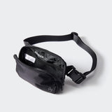 Pander Two Way Zipper Fanny Pack Nylon Everywhere Belt Bag for Women, Water Repellent Waist Packs, Crossbody Bags with Adjustable Strap (Black).