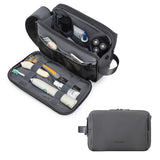 BAGSMART Toiletry Bag for Men, Travel Toiletry Organizer Dopp Kit Water-resistant Shaving Bag for Toiletries Accessories, Door Room Essentials,Grey-medium