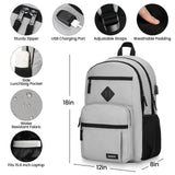 BIKROD Backpack for Men and Women, Lightweight Casual School Backpack for Teens Boys and Girls, Daily-use Travel Laptop Backpack Fits 15.6 Inch Notebook, High School Bookbag