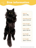 CHOBYNER Stuffed Realistic MaineCoon Cat Backpack - Cat Shaped Backpack Gift for Women - Carry Over Shoulder, on One Shoulder or Crossbody with Adjustable Straps (Black)