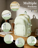 weradar Lightweight Middle School Bag For Teens Girls Boys,Kawaii Backpack For College Students,Aesthetic Bookbag,Cute School Backpack For Women Casual Daypack(Mint Green)