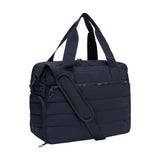 PUMA Isla Carryall, Trendy Weekender with Shoe Pocket, Removable Strap & Quilted Style, New Navy