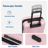 KYME Luggage Sets 2 Piece Hardshell 20"/24" Suitcase with Double Spinner Wheels Hardside Suitcases Sets with TSA Lock PC+ABS Travel Luggage (Pink, 2Pcs Set(20"/24"))
