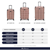 Ben Sherman Nottingham Lightweight Hardside 4-Wheel Spinner Travel Luggage, Rose Gold, 20-Inch Carry On