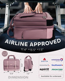 AUROTIER Rolling Laptop Bag Women, Rolling Briefcase for Women with Dual Lock, 16 Inch Computer Bag with Wheels, Roller Underseat Carry On Luggage Personal Item Suitcase for Work Travel Business