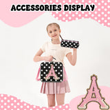 Meetbelify 3 in 1 Backpack with Wheels for Girls Rolling Letter Backpack Cute Carry on Backpacks Kids Luggage with Lunch Box Pencil Case for Elementary Student