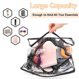 Hoiny Clear Bag for Stadium Events Approved, 12x6x12 Large Transparent Tote Bag with Zipper, Clear Bag Stadium Approved for Gym Concert Sports Festivals School