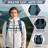 RAINSMORE Camera Backpack Hard Shell for DSLR/SLR Waterproof Camera Bag with Laptop Compartment 15.6 Inch Professional Camera Case with Rain Cover Photography Backpack Bag with Camera Lens Case Green