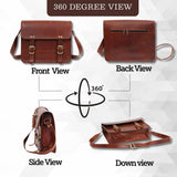 Indian Hando Art 10" Inch Leather Messenger Bag vintage Leather satchel Crossbody Bags for Men and Women (10 inch small)
