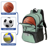 WOLT | Basketball Backpack Large Sports Bag with Separate Ball Holder & Shoes Compartment, Best for Basketball, Soccer, Volleyball, Swim, Gym, Travel