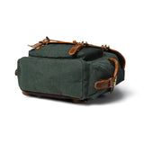 NATURAHIDE Leather Canvas Backpack Durable Vintage Large Travel Laptop Bag for Men & Women Work Hiking School (Oily Green)