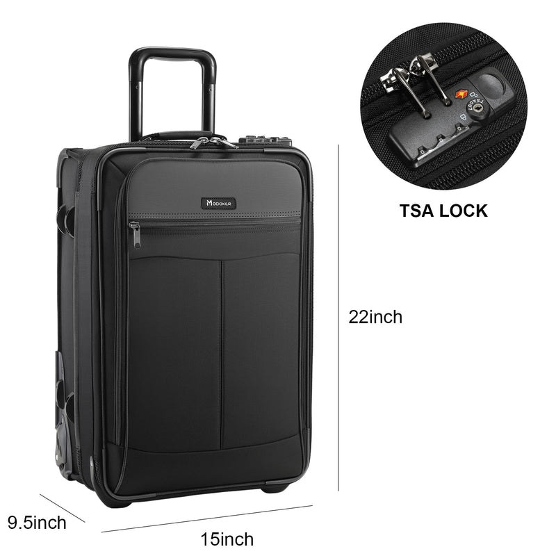 Modoker Rolling Garment Bag with Wheels, Garment Bags with Built-in TSA Lock, 22 Inch Travel Garment Bag Suitcase