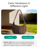 BAGSMART Crossbody Hobo Bag for Women with Adjustable Strap, Quilted Puffy Purses for Women Fluffy Compact Shoulder Handbag