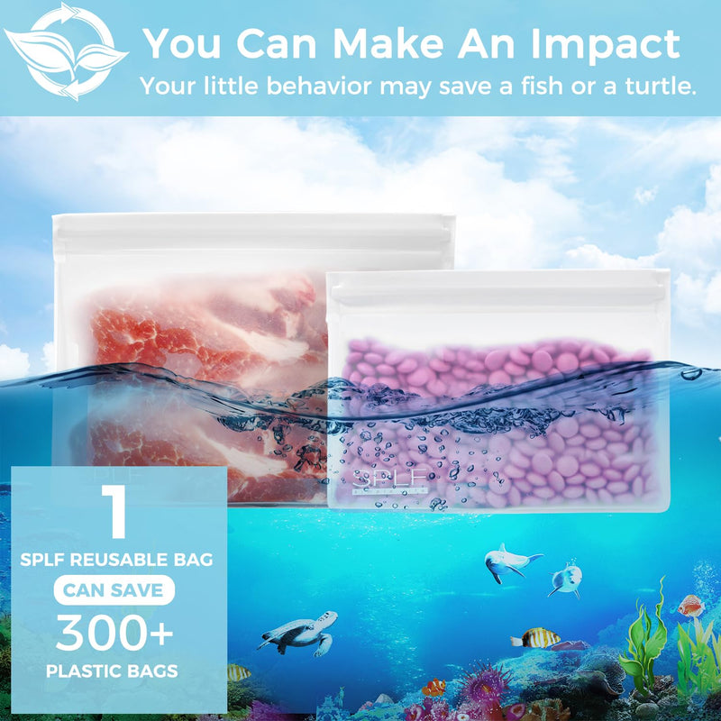 SPLF 4 Pack Leakproof Clear Toiletry bags, TSA Approved Quart Size Zipper Bags, BPA Free Travel Makeup Cosmetic Bags for Women Men, Carry on Airport Airline Compliant Bags