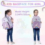 VASCHY Toddler Backpacks Girls, Kids' Cute Water Resistant Giltter Butterfly Daycare Bags for Preschool Kindergarten,Rucksack Schoolbag Bookbag for Children Rainbow Unicorn