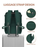 SYTRAH Leather Laptop Backpack, 15.6 Inch Business Computer Bag, Designer College Backpack Travel Backpack with Colorful Shoulder Bag Strap Green