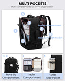 LOVEVOOK Travel Carry on Backpack, Large 40L Personal Item Travel Bag for Men & Women Flight Approved with 3 Packing Cubes, Suitcase Water Resistant Luggage Daypack Business Weekender Bag, Black