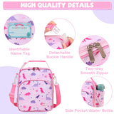 VASCHY Kids School Backpack Lunch Box Bag Pencil Case Combo, Children BookBag Schoolbag Set