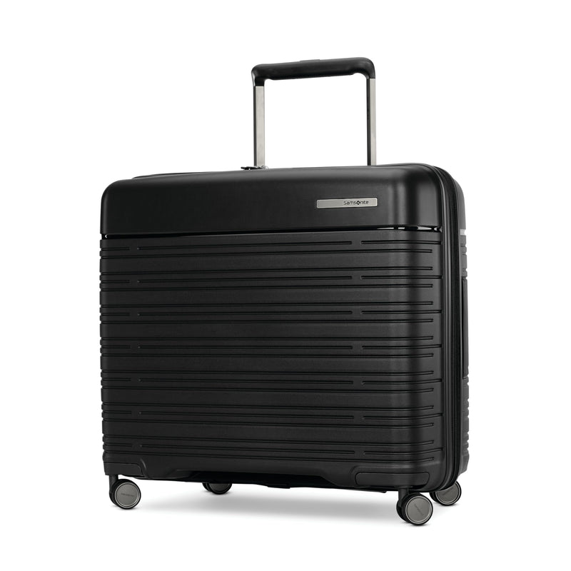 Samsonite Elevation Plus - Medium Hardside Luggage - Scratch Resistant Polypropylene Shell, RightHeight™ Adjustable Handle, Integrated AirTag Holder, TSA Lock, WetPak™ Compartment - Triple Black