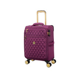 It Luggage Glimmering 22" Softside Carry-On 8 Wheel Expandable Spinner, Amaranth