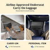 CENSIEN 16 Inch Underseat Carry On Luggage Airline Approved, Expandable Lightweight ABS+PC Hard Shell Suitcases with 360° Spinner Wheels, TSA Lock, YKK Zipper, for Business Weekender (Black, 1 PC)