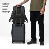 Incase A.R.C. Travel Backpack 38L – Expandable Carry On Luggage, Fits up to 17" Laptop – Butterfly Opening, Quick Access Pocket, Shoe Storage – Airplane Travel Essentials, Weekend Bag – Black