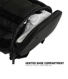 Gymreapers Gravestone 21L Backpack Travel Gym Bag Water-Resistant Lightweight Laptop Sleeve Carry On Luggage for Men & Women (Onyx)
