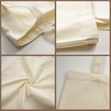 ORJ 6 PCS 15 x 16 Inch Blank Canvas Tote Bags for sublimation, DIY customization blank polyester tote bags