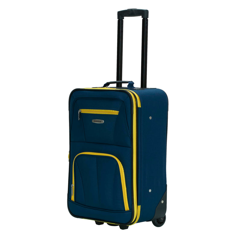 Rockland Fashion Softside Upright Luggage Set, Navy, 2-Piece (14/19)