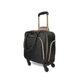 Kenneth Cole REACTION Chelsea Chevron Quilted Luggage, Black, Underseater, 17-Inch Carry On