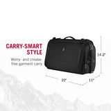 Victorinox Crosslight Garment Bag - Travel Bag for Hanging Clothes - Includes Mesh Pockets & Hanger Loop - Premium Travel Essentials - Black