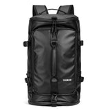 YOUMIAN Duffel Bag with Shoe Compartment Travel Backpack Men and Women Waterproof for Gym Motorcycle Helmet (Black)