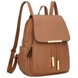 KKXIU Trendy Leather Backpack Purse for Women and Ladies Shoulder Travel Daypacks Bags (A-Brown)