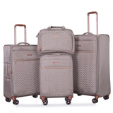 Travelhouse Luggage Set, Softside Suitcase 4-Piece (16/20/24/28), Expandable Lightweight Luggage Sets with Duffel Travel Bag,Suitcase with Double Spinner Wheels