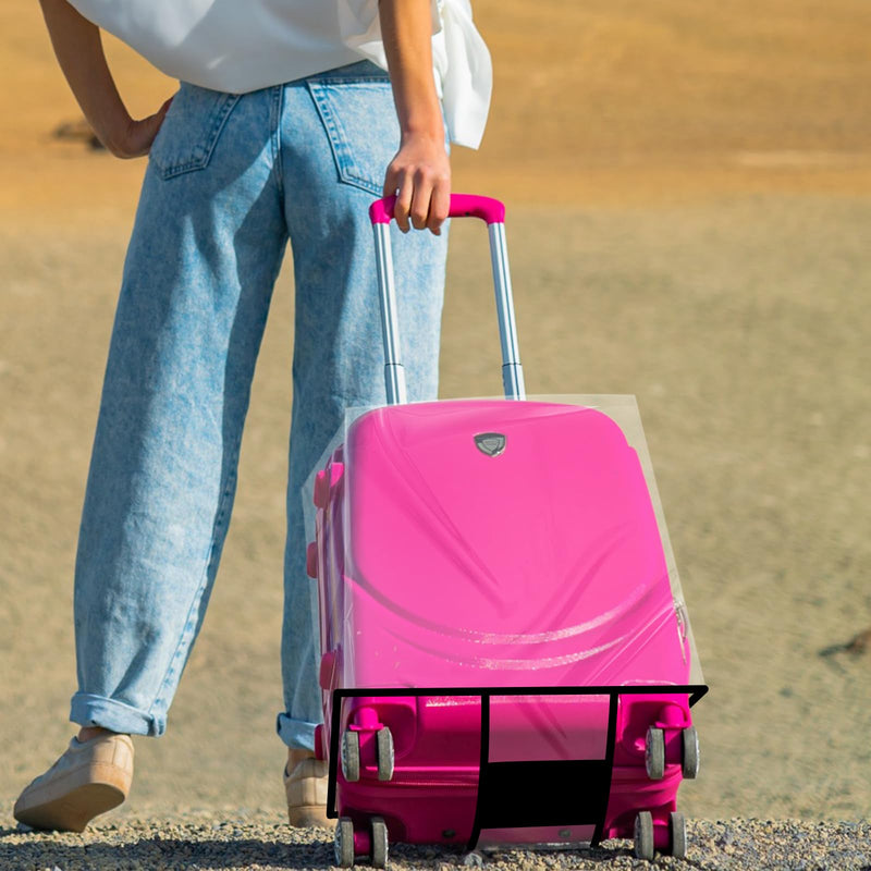 Sherr 3-Piece Clear Luggage Covers - Waterproof Protector for Travel (Fits Most 24" to 30" Suitcases)