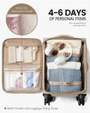 LOVEVOOK Carry On Luggage 22x14x9 Airline Approved, 22 Inch Softside Suitcases with Spinner Wheels, Lightweight Carry-on Suitcase with TSA Lock for Women Men, Large Luggage for Travel Business Trip