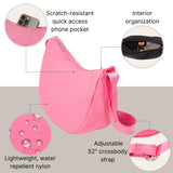 Baggallini Swift Crescent Crossbody Bag for Women - Lightweight 12"x8" Travel Purse Handbag