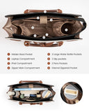 LOVEVOOK Laptop Bag for Women,15.6 Inch Work Tote Bag with Large Cup Holder,Leather Computer Bag Teacher Bag Handbag,Office Gifts for Women