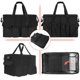 MATEIN Insulated Food Delivery Bag, XXXL Thermal Catering Bag for Hot & Cold Food, Water-Resistant Foldable Pizza Delivery Carriers for Transport with 4 Cup Holders & Reinforced Bottom, Black