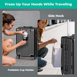 TIYFIY 20 Inch Carry On Luggage with Cup Holder & USB Port, Airline Approved PC Hardshell Suitcase for Business & Weekend Travel, Zipperless Aluminum Frame, TSA Lock & 360° Wheels
