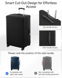 LUGGEX Luggage Cover, Suitcase Covers for Luggage with Hook & Loop Bottom Closure, Luggage Covers for Suitcase Tsa Approved (24-27 Inch)