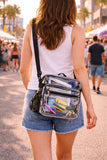 Eastsport Clear Bag for Stadium Approved Stadium Events 12×4×10 Clear Tote Lunch Bag with Reinforced Straps for Work and Sporting Events