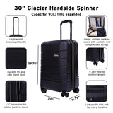 Eddie Bauer Glacier Hardside Spinner Durable PC/ABS Construction 2-Piece Set Suitcase Luggage, Storm