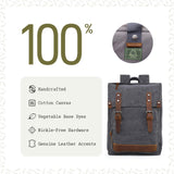 TSD Brand Discovery Canvas Backpack Travel Daypack Lightweight Carry On Laptop Backpack Hiking Backpack (Grey)