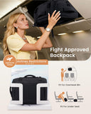 LOVEVOOK Travel Backpack for Women & Men, 25L Airline Approved Personal Item Carry On Backpack, Lightweight with 2 Packing Cubes, Waterproof Daypack for Work, Gym & Weekend Travel, Black